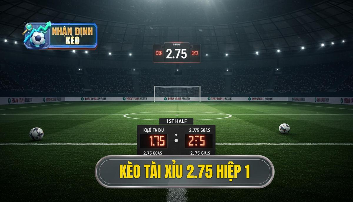 Kèo tài xỉu 2.75 hiệp 1