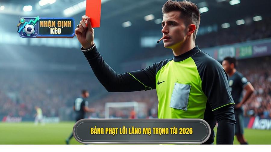 3. Bảng phạt lỗi lăng mạ trọng tài 2026