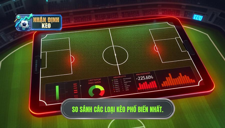 So sánh các loại kèo phổ biến khi Nhận định kèo trước trận