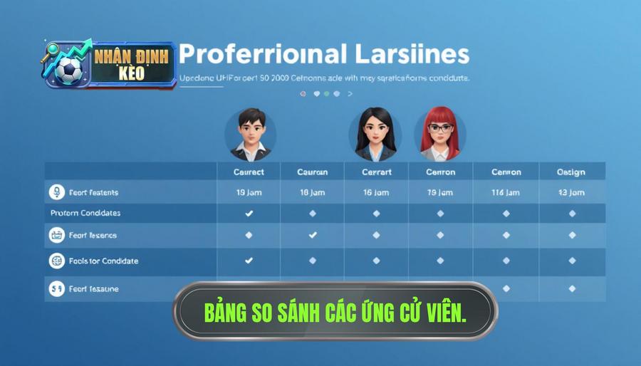 3. Bảng so sánh các ứng cử viên tiềm năng 3. Bảng so sánh các ứng cử viên tiềm năng